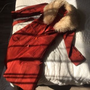 Vintage Suede Midi Coat